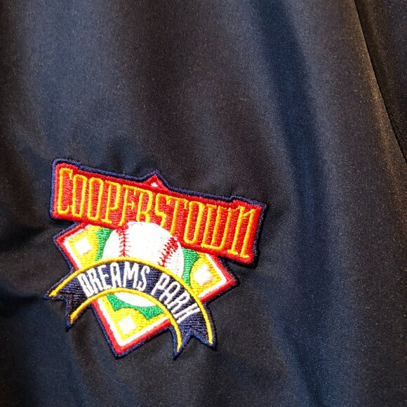 Men's Cooperstown Dreams Park Short Sleeve Windbreaker Blue & Red Medium - Picture 2 of 7